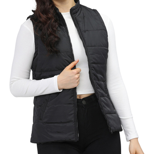 High Quality <b>Gilet</b> Vest Zipper Up Winter Warm Padded Plus Size <b>Puffer</b> Stand Collar Oem Custom Warm Vest Thick - Product Image 1