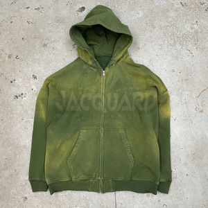 Sweat à capuche personnalisé à bas prix avec logo, en coton de qualité supérieure, pour hommes et unisexe, avec fermeture éclair et grande ouverture - Product Image 4