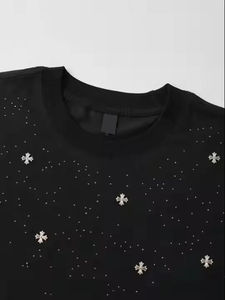 เสื้อยืดผู้ชายสไตล์สตรีทแวร์แบบโอเวอร์ไซส์ ตกแต่งด้วยคริสตัล ราคาโรงงาน ระบายอากาศได้ดี  ออกแบบได้ตามต้องการ  ทรงหนา  ไม่ซ้ำใคร - Product Image 3