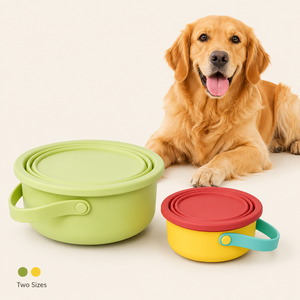 Comedero para Mascotas de 52 oz, Plegable para Viajes al Aire Libre, Tazón para Perro 2 en 1 de Acero Inoxidable para Border Collie y Pug - Product Image 1