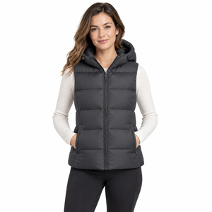 Women's Casual Hooded <b>Puffer</b> <b>Vest</b> Insulated Sleeveless <b>Jacket</b> Wholesale OEM Custom Service premium quality women <b>puffer</b> <b>vest</b> - Product Image 1