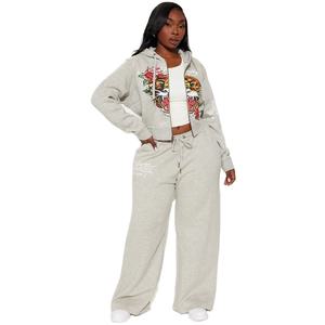 Conjunto Deportivo Informal con Cremallera para Mujer, Pantalón Sublimado, 2 Piezas, para Correr, Trotar, Deportes, Conjuntos Deportivos Personalizados para Mujer - Product Image 5