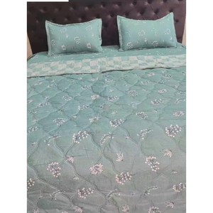 1750 GM Ultrasonic Comforter <b>Bedding</b> Quilt <b>Set</b> Soft Polyester Striped Washable Bohemian for King Queen Bedrooms for Home Hotel - Product Image 1