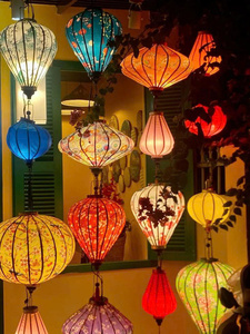Supplier Tube Shape Silk Lanterns Vietnam Bamboo Frame Silk Lanterns Decorative Silk Lanterns For Restaurant - Product Image 6