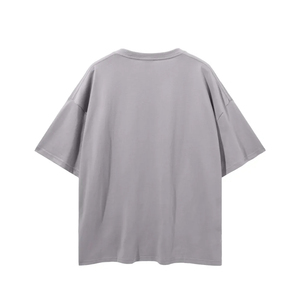 High Quality Men's Sporty Casual T-Shirts 2026 Solid Color Short Sleeve Oversized Breathable Moisture Wicking Eco-Friendly Acid - Product Image 4
