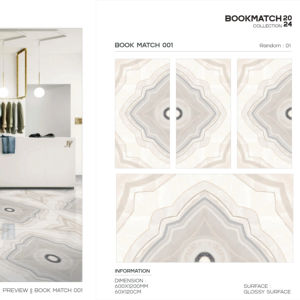 กระเบื้องพอร์ซเลนขนาดใหญ่คุณภาพสูง ผิวมันเงา 600x1200 มม. พรีเมียม ขัดเงา สำหรับผนังและพื้น ใช้ได้ทั้งภายในและภายนอกอาคาร ทันสมัย - Product Image 1