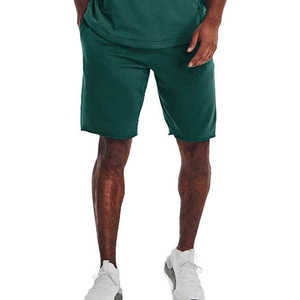 Shorts Bermuda en Coton Vert pour Homme, Taille Élastique, Couleur Unie, Tissu Respirant, Style Taille Mi-Haute - Product Image 2
