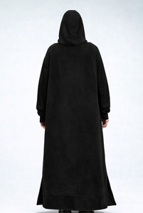 Abaya personnalisée pour femmes avec capuche en polaire et masque de sommeil intégré |   Fabricant OEM de vêtements modestes pour les commandes en gros - Product Image 6