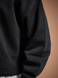 Jersey de algodón 100% de peso pesado para hombre personalizado de alta calidad, Sudadera con capucha de diseño bordado de ajuste cuadrado recortado para hombres y mujeres, proveedor - Product Image 5
