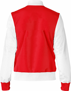 เสื้อแจ็คเก็ตวาร์ซิตี้ผู้ชาย สีเขียวส้ม ตัดต่อสี คอตั้ง ปิดด้วยซิป สวมใส่สบายๆ ในฤดูใบไม้ร่วง ผลิตจากผ้าโพลีเอสเตอร์ผสมฝ้าย - Product Image 4