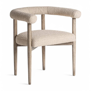 Fauteuil scandinave en chêne massif, rembourré en tissu, chaise longue, mobilier d'extérieur, siège confortable - Product Image 5