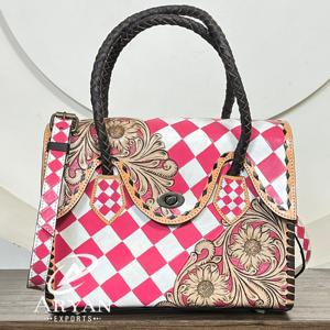 Sac fourre-tout vintage en cuir de vachette marbré fait main, grande capacité, sac à bandoulière, sac à main tendance, cadeau pour femme - Product Image 1