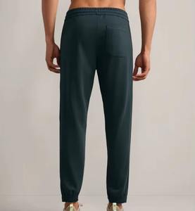 Pantalon de jogging formel pour homme en toile avec poches, taille élastique, taille mi-haute, en polyester et coton, coupe large - Product Image 2