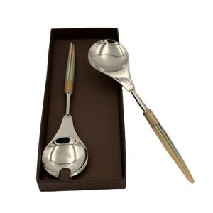 ผู้จำหน่ายมืออาชีพสำหรับชุดเสิร์ฟสลัดดีไซน์เนอร์ที่เป็นมิตรต่อสิ่งแวดล้อม พร้อมด้ามจับเรซิ่น มีจำหน่ายในราคาที่เข้าถึงได้ - Product Image 4