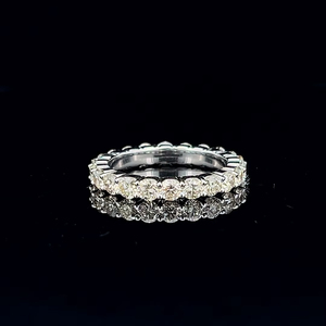 Elegant 14KT Gold Eternity Band <b>Ring</b> Lab Grown Diamonds Full Diamond Wedding Anniversary Jewelry Gift for Her - Product Image 1