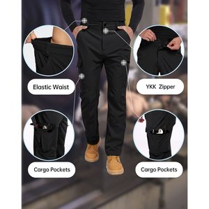 Pantaloni Cargo da Uomo Leggeri, ad Asciugatura Rapida, Impermeabili, con 6 Tasche, Elasticizzati, per Lavoro, Pesca, Viaggi, Escursionismo e Attività all'Aperto - Product Image 2
