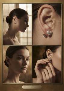 Pendientes de Diamantes de Laboratorio con Corte Corazón, Oro Sólido de 9K, Chapados en Oro, para Mujer, Joyería de Compromiso - Product Image 4