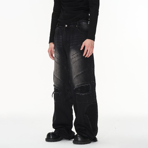 Pantalones vaqueros cargo holgados de hombre, nuevos, lavados, personalizados, de cintura media, de algodón - Product Image 6