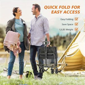 All-Terrain 220LBS Heavy Duty Utility Garden Cart 1pc Collapsible Foldable Wagon with Beach Lawn Sports Cam for <b>Camping</b> - Product Image 4