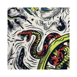 Floral Digital Printed <b>Square</b> <b>Scarf</b> Women Multifunctional Bandana Spring Daily Use Anti-Bacterial Breathable - Product Image 4