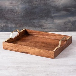 Modernos Platos de Servir de Madera de Acacia, Forma Irregular, Ecológicos, para Desayuno, Té y Café - Product Image 3
