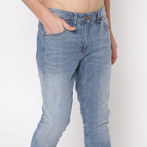 Jeans de mezclilla personalizados para hombre, pantalones casuales de corte recto y ajustado, jeans elásticos para hombre con cierre de cremallera, jeans ajustados. - Product Image 5