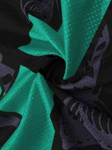 Maillot de football personnalisable à imprimé floral en maille avec impression par transfert thermique, style streetwear oversize, approvisionnement en gros OEM/ODM - Product Image 2