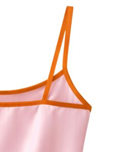 Light Pink Orange Satin Women Pajama Set Silk Sleepwear <b>Spaghetti</b> <b>Strap</b> Cami And Shorts Soft Luxury Nightwear Summer Lounge Set - Product Image 6