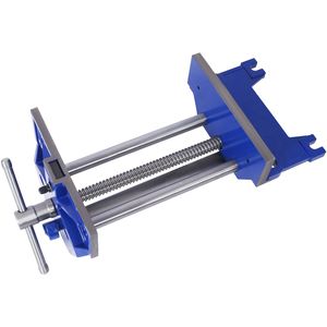 Morsa da banco per falegnameria resistente con ganascia da 9 pollici, azione rapida, leva a sgancio rapido per regolazioni veloci, morsa da banco blu in ghisa - Product Image 2