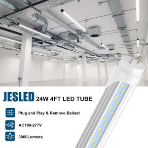 Paquete de 12 Bombillas LED T8 de 4 Pies, Luz Fluorescente de 24W 6000K 3200LM, Listo para Usar, Incluye Balastro, Tubo LED de 48 Pulgadas (4 pies) - Product Image 2