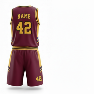 Nouveaux Maillots de Basketball OEM 2026 en Gros – 100% Polyester, Col en V, Manches Courtes, Légers et Respirants pour Équipes - Product Image 3