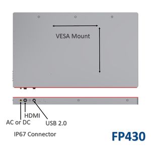 Monitor Industrial Marino con Pantalla Táctil IP67 Resistente al Agua (PCAP/Resistiva), Atenuación Automática, Control Remoto IR, Carcasa de Aluminio - Product Image 3