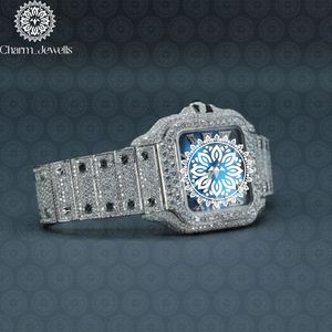 Charm Jewells Luxury Stainless Steel Square <b>Watch</b> 30mm Analog Quartz <b>Diamond</b> Encrusted Folding Clasp Women's Fashion - Product Image 6