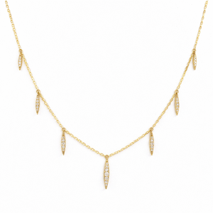 Collar con Colgante de Diamante Marquise en Oro Sólido de 14K, Collar con Cadena de Diamantes Cultivados en Laboratorio, Regalo para Ella - Product Image 3