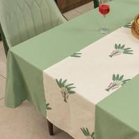 Nappe en coton et lin, matière douce, impression personnalisée, nappe rectangulaire pour mariage et fête
