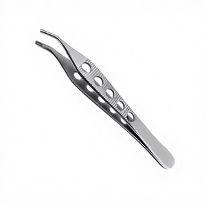 Pince Adson Brown dentaire à trous, courbée, chirurgicale, porte-aiguille à pouce, forceps, kit d'instruments en acier inoxydable CE, manuel - Product Image 5