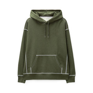 Sweat-shirts à capuche personnalisés sans cordon, épais et surdimensionnés, avec impression en relief, en polaire, pour hommes - Product Image 1