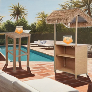 Bamboo Beach Bar Counter Furniture-Water Resistant Eco-Friendly Commercial Use Wood Material Adjustable Height Multi-Functional - Product Image 3