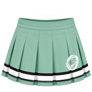 Mint <b>Green</b> Sublimated Cheer Panel <b>Skirt</b> <b>Pleated</b> Athletic Team Sports Uniform Bottoms Performance Training Wear Competition - Product Image 1