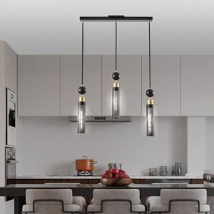 Lampadario Moderno a Sospensione Nero e Oro da 25 Pollici con 3 Luci, Base E26 Regolabile e Paralumi Cilindrici in Rete - Product Image 2