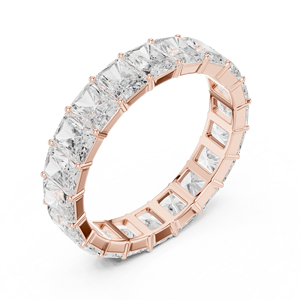 Anillo de Diamante de Laboratorio con Corte Radiante, Chapado en Oro Rosa, Joyería para Mujer, Regalo de Aniversario o Boda - Product Image 4