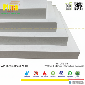 White PVC WPC Foam Board Sheet 30mm Thickness 0.6 G/cm3 Density Fire-resistant Plastic Boards <b>Fireproofing</b> <b>Materials</b> - Product Image 1