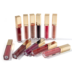 Brillo Labial Impermeable de Alta Pigmentación, 12 Tonos, Tubo Cuadrado Dorado, Larga Duración, Lápiz Labial Líquido Personalizable - Product Image 3