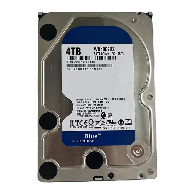New Original 4TB Blue 3.5 Inch Internal SATA Metal Shell Hard Drive WD40EZRZ 5400RPM 64MB Cache 6Gb/s Desktop PC Storage HDD