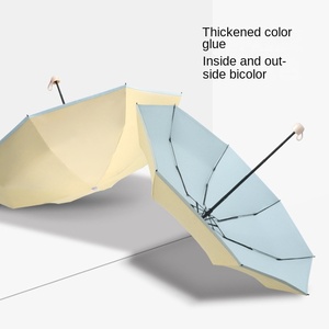 ร่มกันแดด 8K รุ่นมินิ โรงงานขายส่ง ทนลมแรง ใช้ได้ทั้งกันแดดและกันฝน พับได้ห้าตอน สีสันสดใส พร้อมซองใส่ - Product Image 2
