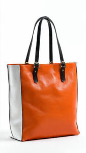 Sacs à main fourre-tout en cuir véritable blanc et noir pour femmes, style national, toutes saisons, décontractés, streetwear - Product Image 3