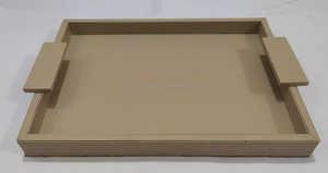 Juego de 2 bandejas de servicio de cuero y bandeja rectangular de terciopelo en varios colores, ideal para uso en el hogar, restaurantes y hoteles. - Product Image 3