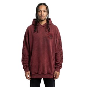 Sweat à capuche personnalisé en coton molletonné gris anthracite délavé, style vintage streetwear urbain - Product Image 5