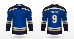 Men's Ice Hockey Jersey Full Sleeve <b>Striped</b> V-Neck Breathable Polyester Regular Fit Adult Apparel Sublimated Print - Product Image 6