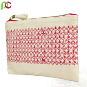 New Arrival Eco Friendly Blank Reusable Plain Custom Cotton Canvas <b>Make</b> <b>up</b> Cosmetic <b>Pouch</b> Bag Bolsa with Printed logo - Product Image 6